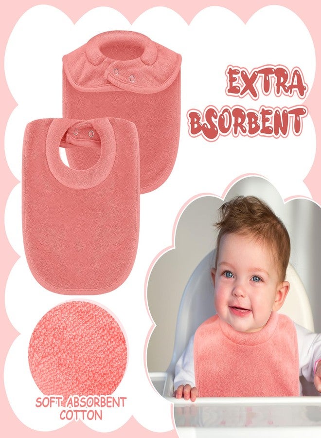 Twistover 4 Pcs Baby Feeding Bibs for Drooling and Teething Comfi Neck Baby Bib with Padded Collar Absorbent(Girl Color) - Image 2